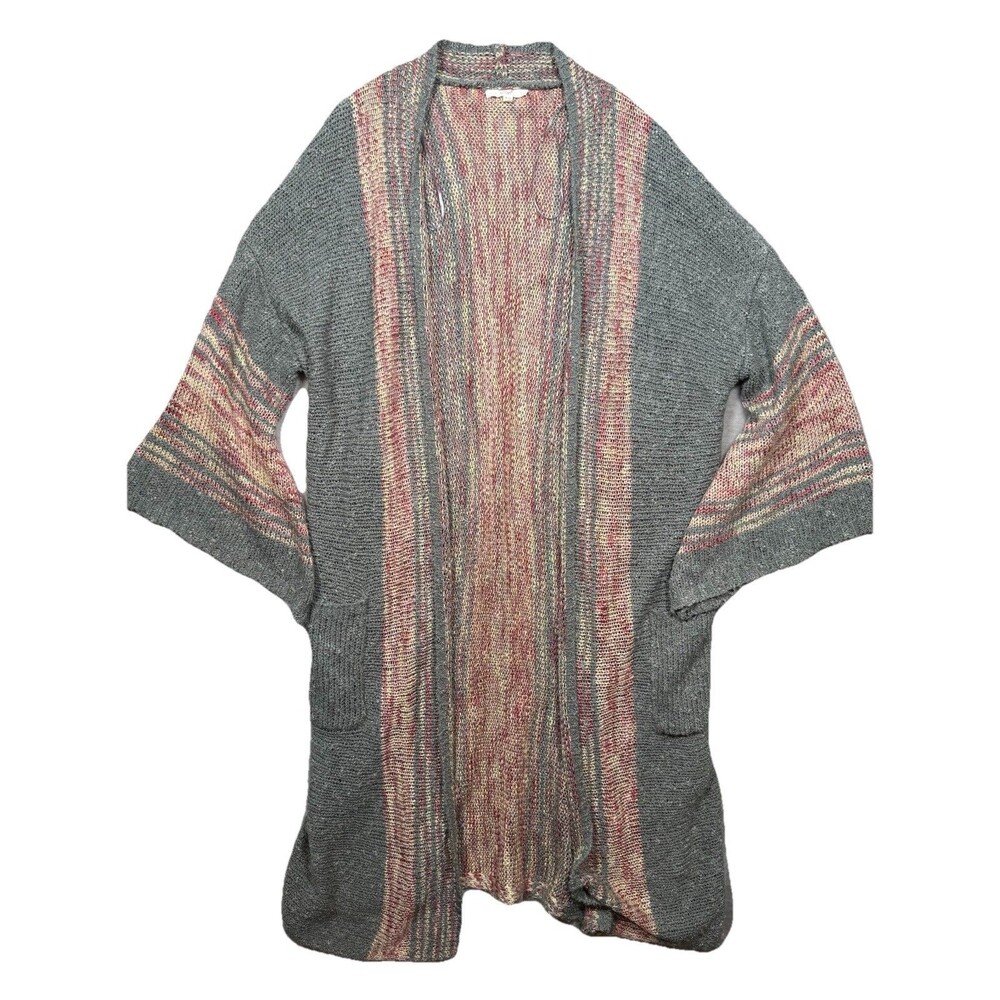 Easel Knit Open Front Cardigan Womens's XL 1X Boho Cozy Chic Festival Artsy